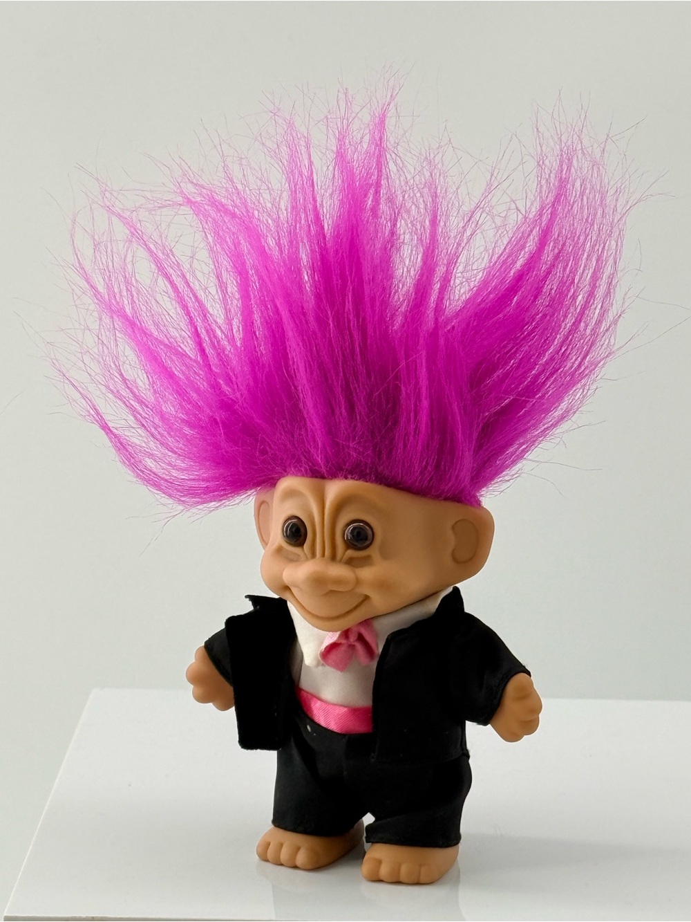 Kids Pink-Haired Troll Doll with Bright Pink Hair